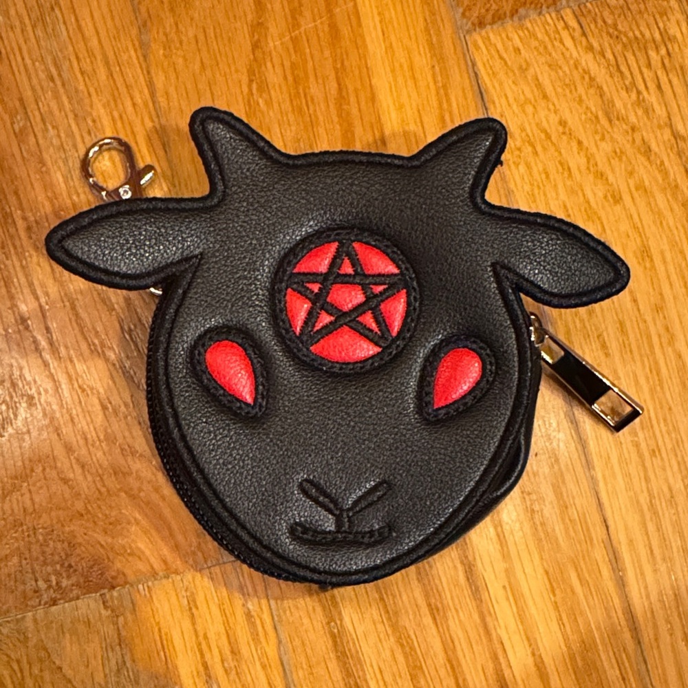 The Pickety Witch Baphoment Black and Red Coin Pouch